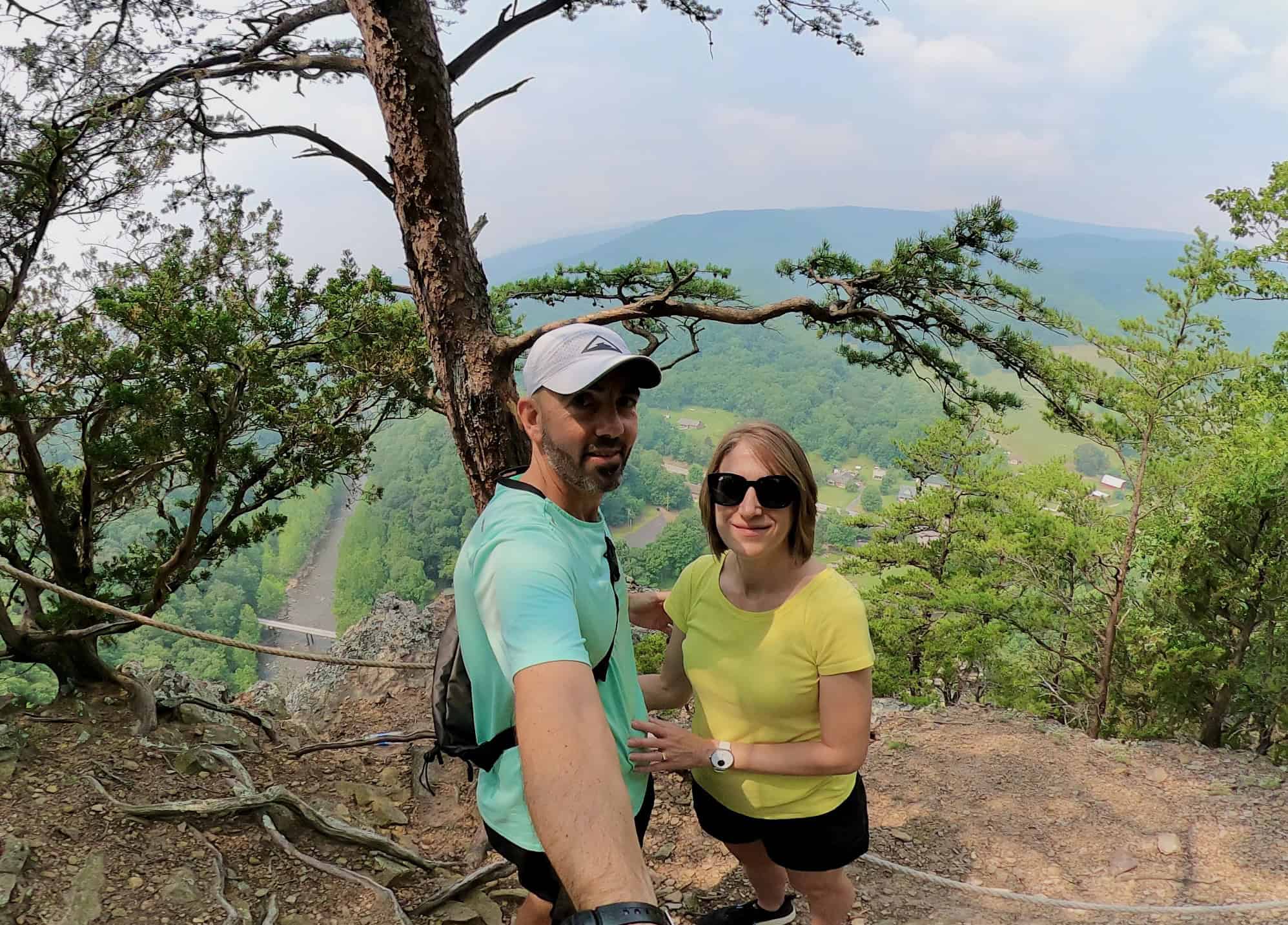 Selfie on the overlook above Cabins, WV