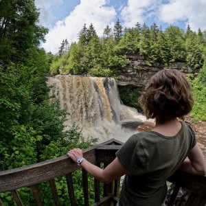 Viewing the falls