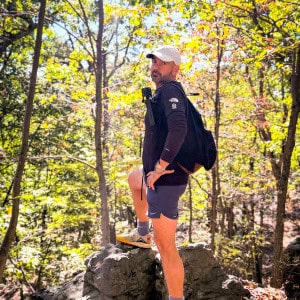 Reaching the summit… of a small outcropping