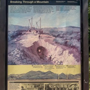 Sign describing how the tunnel was built