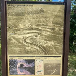Sign describing why the tunnel was built