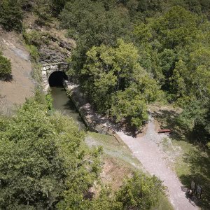 Drone view of the Paw Paw Tunnel