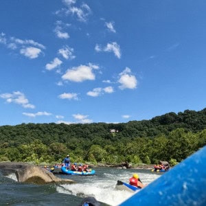 Approaching the rapids